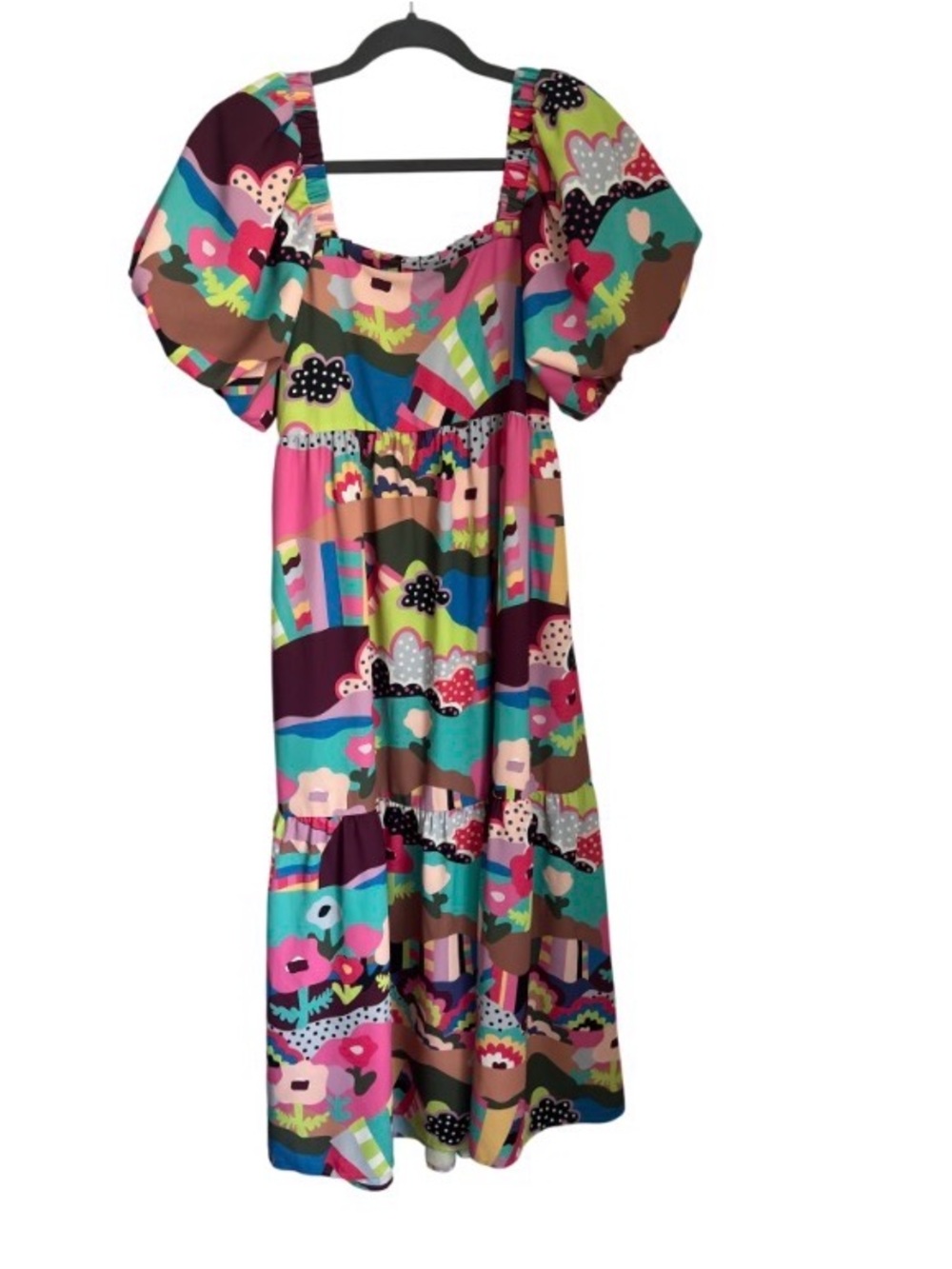 Crosby by Mollie Burch Walking on Sunshine Print Midi Dress Women's XS